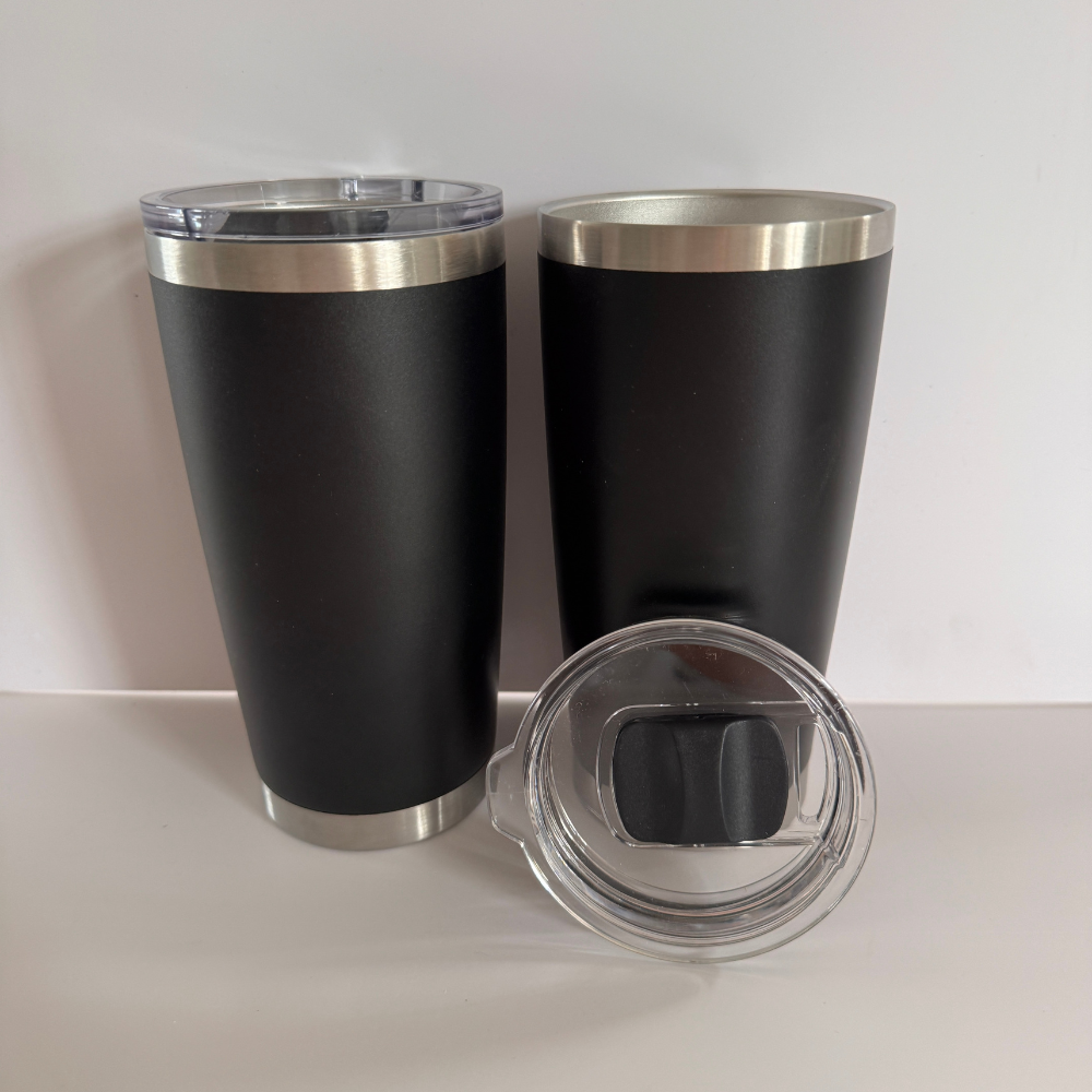 20oz powder coated coffee car tumblers with Magnetic lids laser engraving  25 Pack China Warehouse