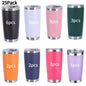 20oz Powder Coated Car Tumblers Leak Proof Sliding Lids for Laser Engraving 25Pack USA Warehouse