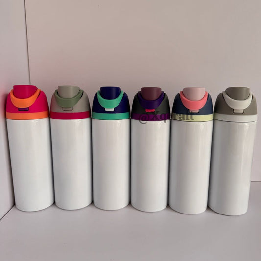 16oz 24oz White Subliamtion Water Bottles with Leak Proof Lids 24Pack USA Warehouse