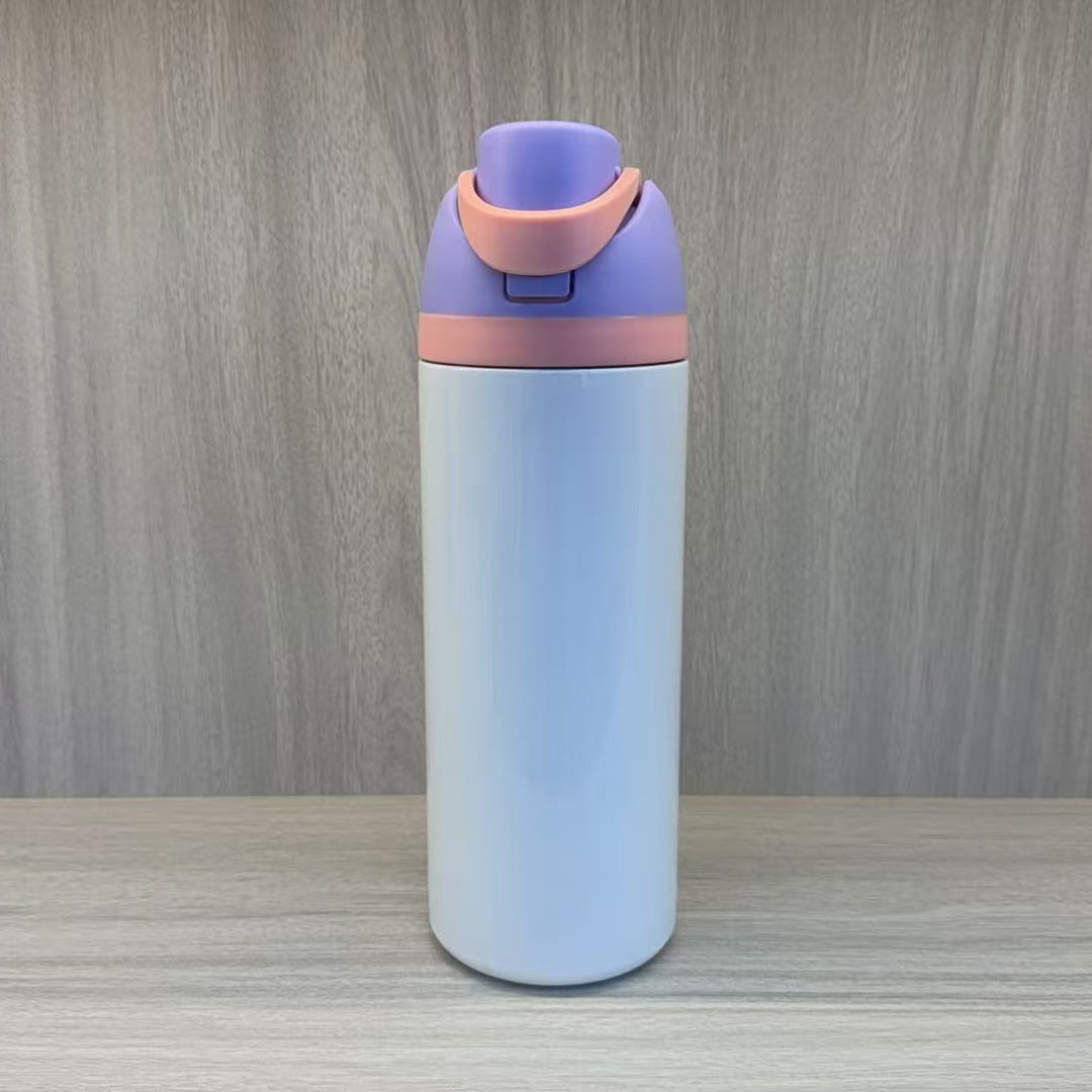 24oz White Blank Subliamtion Water Bottles with Leak Proof Lids 24 Pack China Warehouse