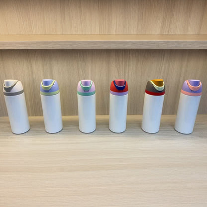 24oz White Blank Subliamtion Water Bottles with Leak Proof Lids 24 Pack China Warehouse