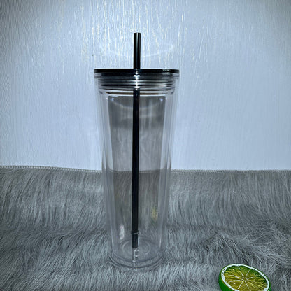 24oz Pre Drilled Snow Globe Plastic Cups for DIY Glitters and UV DTF Wraps 20 Pack China Warehouse