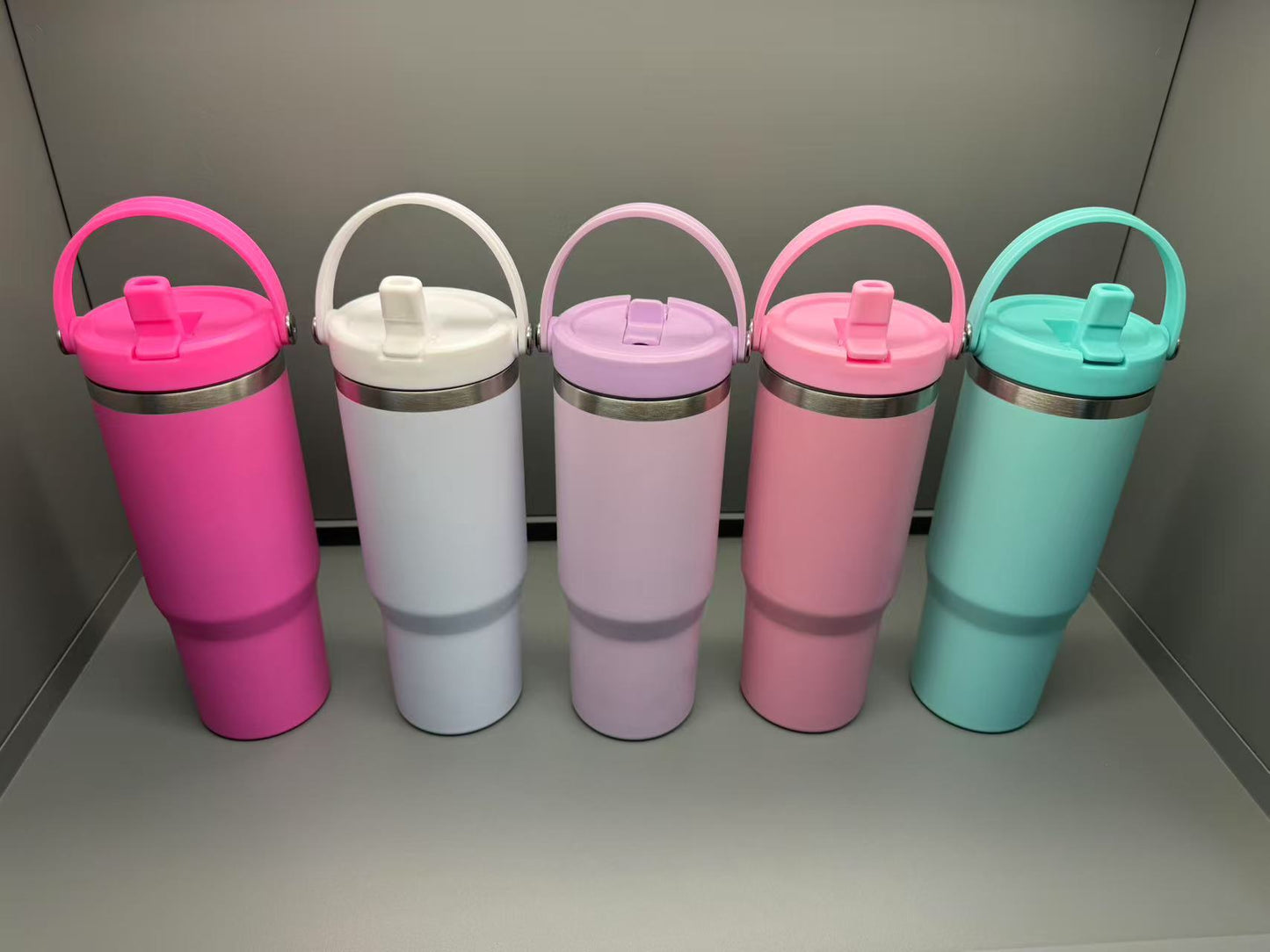 30oz Matt Macaron Color Blank Sublimation Flip Straw Water Bottles With New Lids 25 Pack China Warehouse