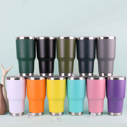 30oz Powder Coated Car Tumblers for Laser Engraving 25 Pack China Warehouse