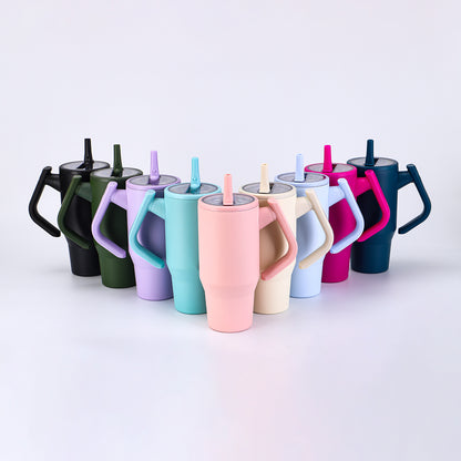 30oz 40oz Powder Coated Rotatable Handle Tumblers for Laser Engraved 20 Pack China Warehouse