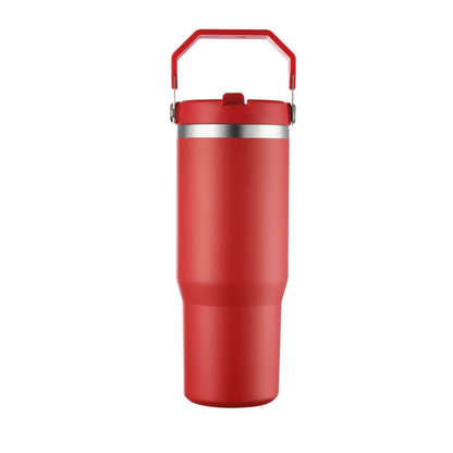 20oz 30oz Powder Cotaed Flip Straw Tumblers for Laser Engraving 20Pack China Warehouse