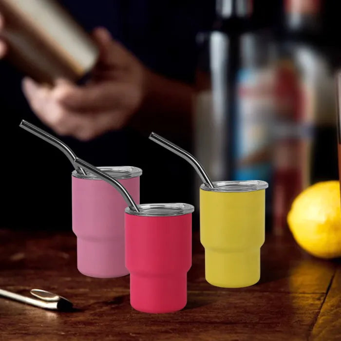 48Pack Party Mini 3oz Powder Coated Stianelss Steel Shot Tumblers for Laser Engraving USA Warehouse Ship