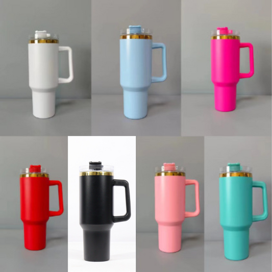 H1.0 40oz Gold Plated Quencher Tumblers for Sunflower Laser Engraved 20Pack China Warehouse