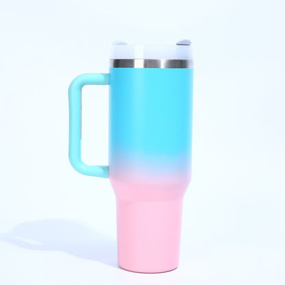 H2.0 40oz Ombre Color Powder Coated Stainless Steel Tumblers for Laser Engraving 20Pack China Warehouse