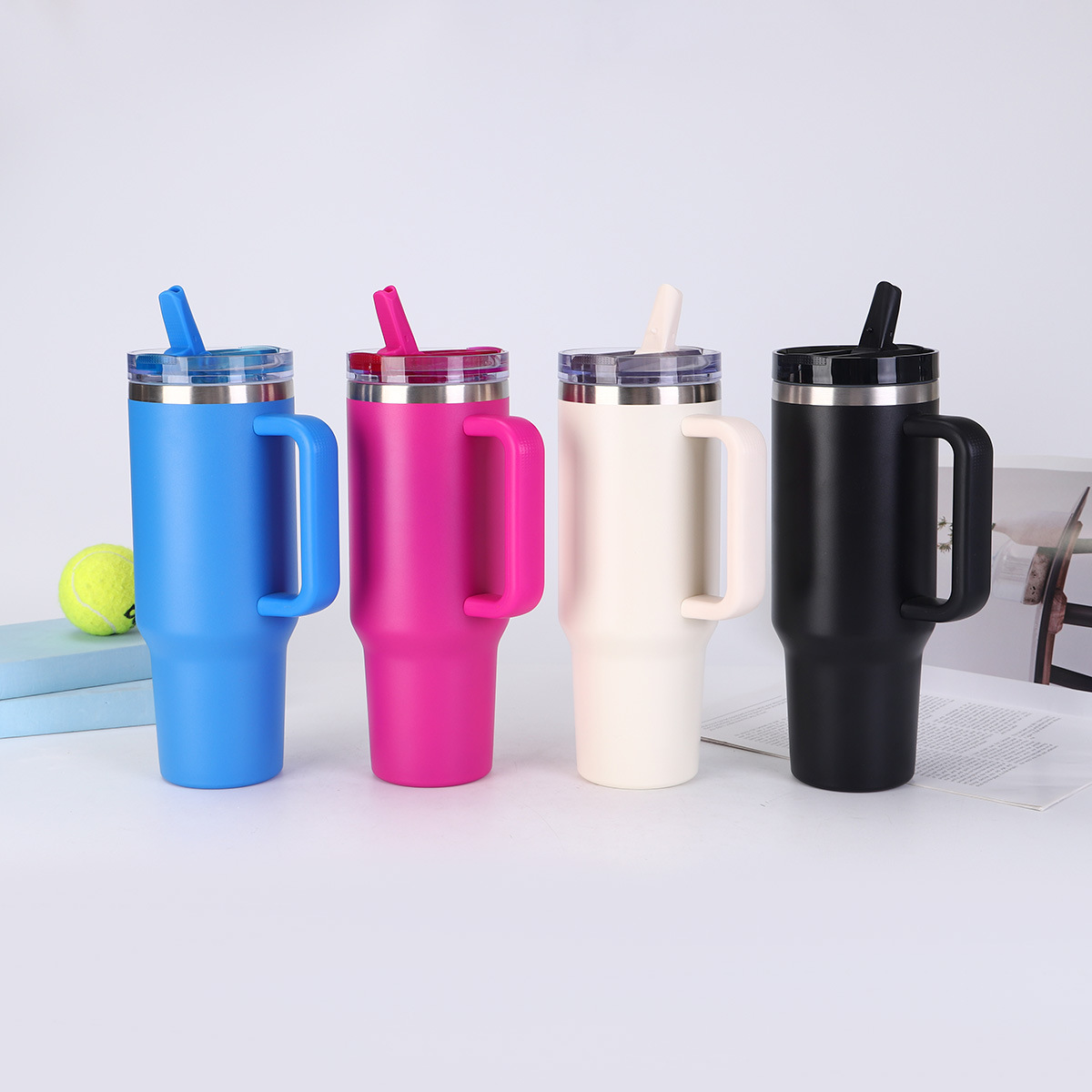 40oz Pro Tour Leak Proof Lids Tumblers for Laser Enrgaved Powder Coated Travel Mugs With Handle 20Pack China Warehouse