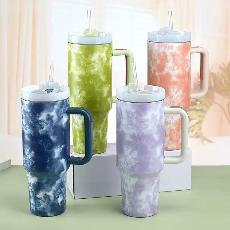 H2.0 40oz Tie Die Double Wall Stainelss Steel Quencher Seamless Tumblers 20Pack China Warehouse