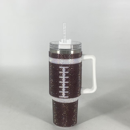 H1.0 40oz Football/Baseball/Basketball Bling Rhinestone Tumblers 20Pack China Warehouse