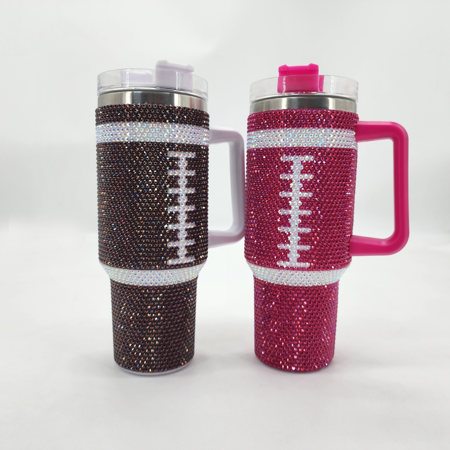 H1.0 40oz Football/Baseball/Basketball Bling Rhinestone Tumblers 20Pack China Warehouse