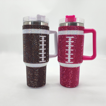 H1.0 40oz Football/Baseball/Basketball Bling Rhinestone Tumblers 20Pack China Warehouse