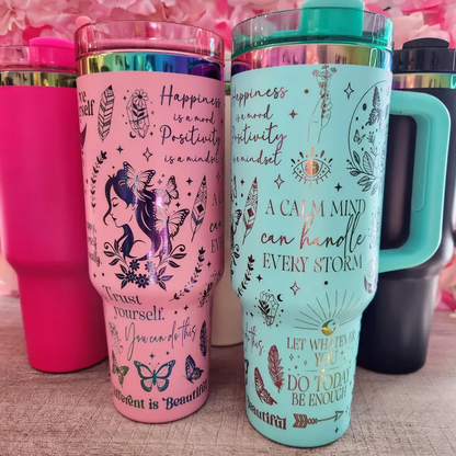 40oz 🌈Rainbow Underneath Macaron Color Quencher Tumblers for Laser Engraved 20Pack USA Warehosue