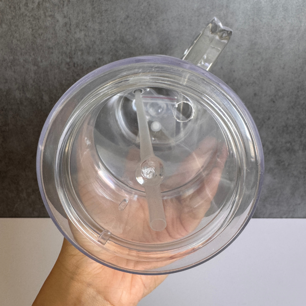 40oz Pre Drilled Hole Snow Globe Plastic Mugs Clear Double Wall Cups 20Pack China Warehouse