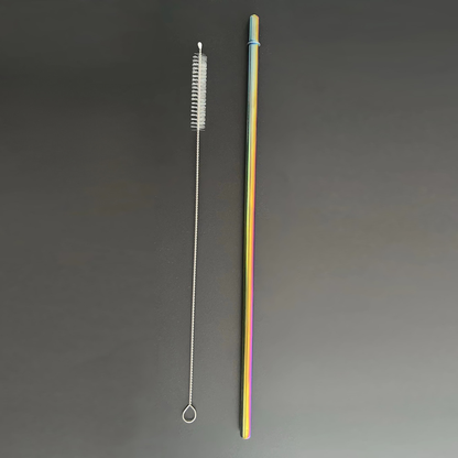 12 inch Stianless Steel Rainbow Color Straw and Cleaning Brush Set for 40oz Tumblers 50Pack China by Air✈️