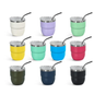 4oz Powder Coated Mini Shot Tumblers Inside with Enamel Coating for Laser Engraved 30Pack USA Warehouse