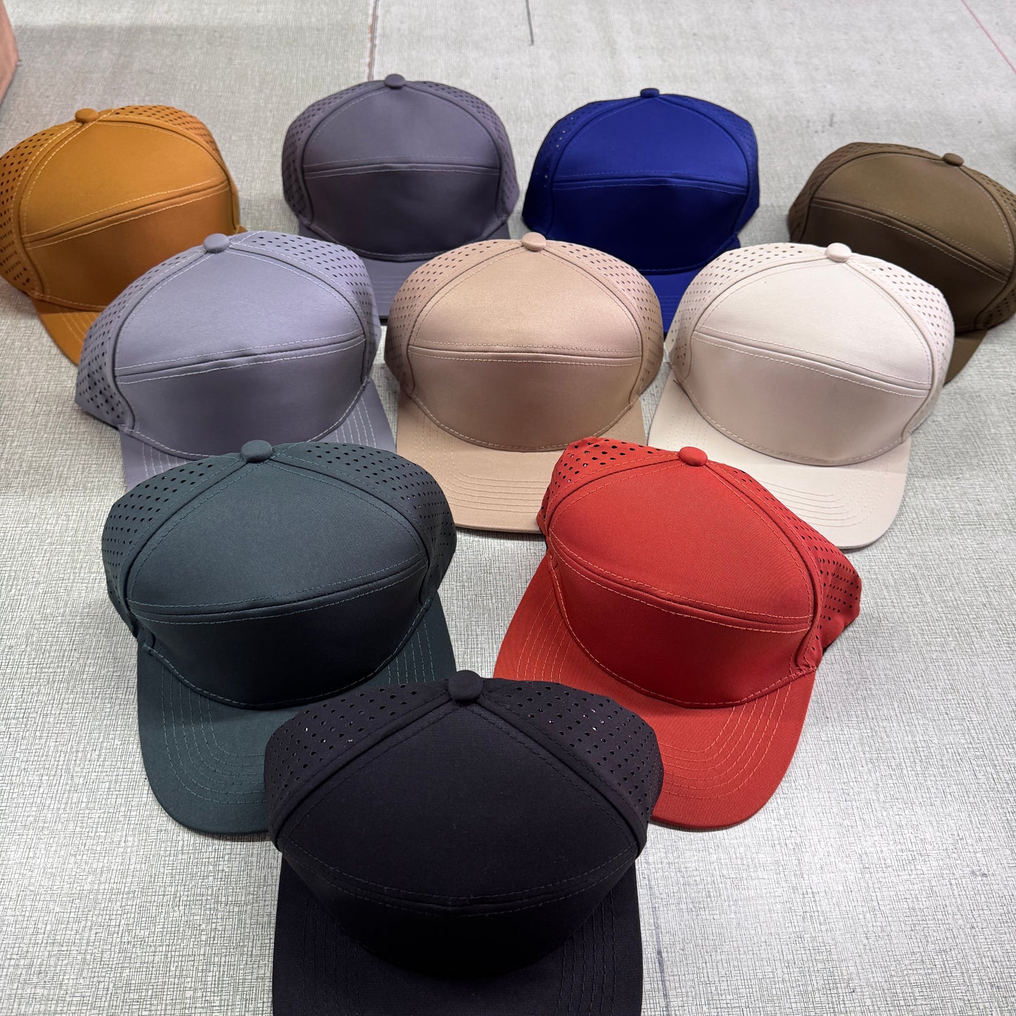 Adults Performance Waterproof Hats Men Women 7 Panel Water Repellent Hat 100 Pack China Warehouse