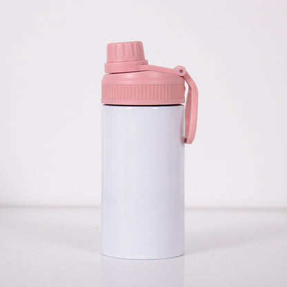 Kids 12oz Sublimation Water Bottles with Colorful Lids Children Portable Handle Tumblers 25 Pack China Warehouse