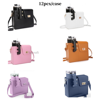 Crossbody Bag Purse for Stanley Cup Bag Outdoor Portable Water Bottle Holder with Adjustable Shoulder Strap 12 Pack