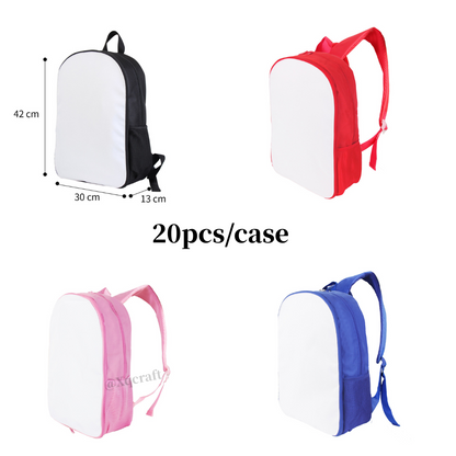 Kids Blank Sublimation School Backpack 20 Pack China Warehouse Ship by Air or Sea