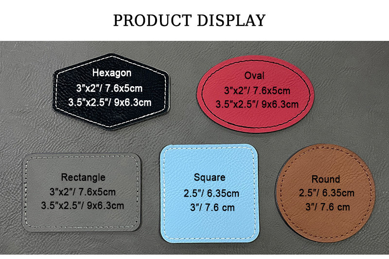 Laser Engraved Leather Patch Hat Custom Logo Leather Patches 200 Pack China Warehouse  by air ship