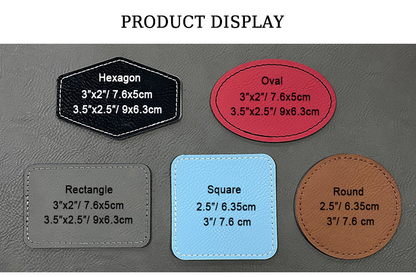 Laser Engraved Leather Patch Hat Custom Logo Leather Patches 200 Pack China Warehouse  by air ship