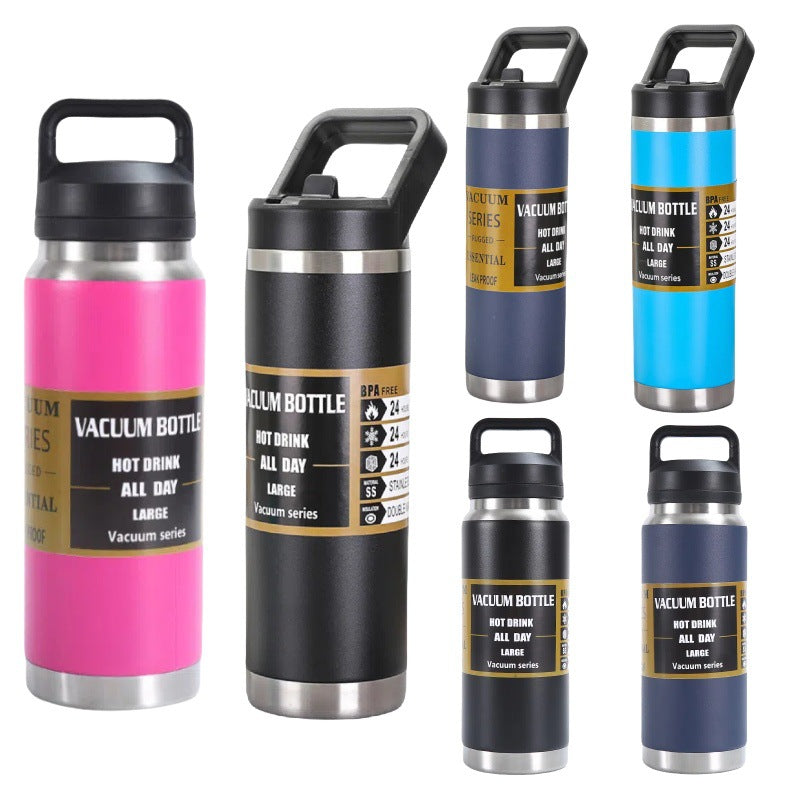 18oz 27oz 37oz Yeti Style Powder Coated Water Bottles with Flip Straw and Chug Cap Lids for Laser Engarving 25 Pack China Warehouse