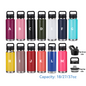 18oz 27oz 37oz Yeti Style Powder Coated Water Bottles with Flip Straw and Chug Cap Lids for Laser Engarving 25 Pack China Warehouse