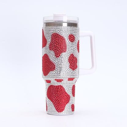 40oz Cow Rhinestone Bling Tumblers Cute Travel Mugs with Handle 20Pack China Warehouse